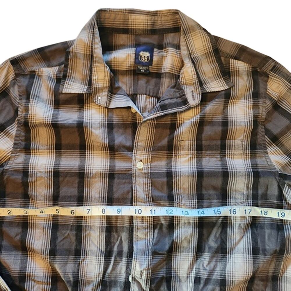 Route 66 Mens casual button up size medium Western streetwear vintage